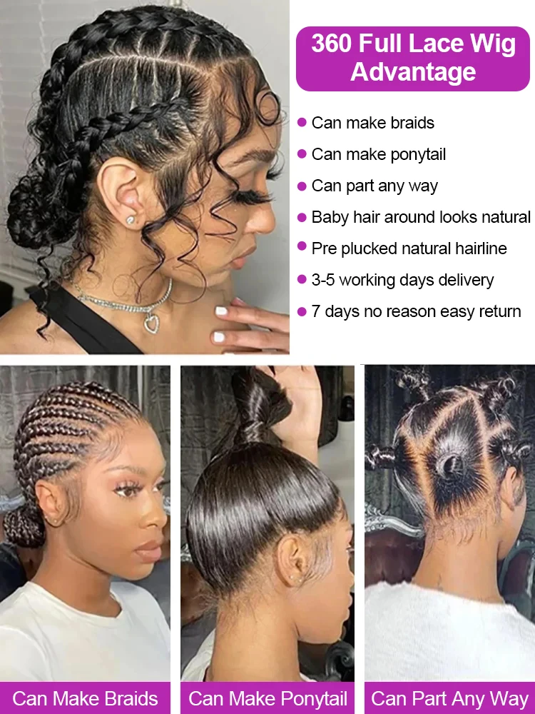 40 50 Inch 13x4 13x6 HD Transparent Bone Straight Lace Front Wigs 250 Density 360 Full Lace Brazilian Human Hair Wigs For Women - Image 5