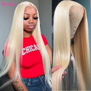 HD Transparent 613 Blonde Straight 13x4 13x6 Lace Front Human Hair Wigs For Women Colored Lace Frontal Wig PrePlucked Brazilian