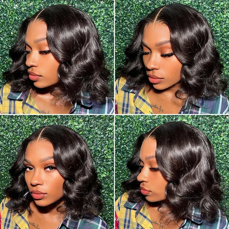 Bob Wig 13x4 Body Wave Glueless Wig Human Hair Brazilian Ready To Wear 7x5 Lace Frontal Wig Pre Cut No Glue For Women Preplucked Bob Wig 13x4 Body Wave Glueless Wig Human Hair Brazilian Ready To Wear 7x5 Lace Frontal Wig Pre Cut No Glue For Women Preplucked