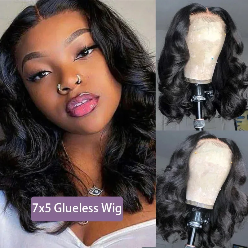 Bob Wig 13x4 Body Wave Glueless Wig Human Hair Brazilian Ready To Wear 7x5 Lace Frontal Wig Pre Cut No Glue For Women Preplucked Bob Wig 13x4 Body Wave Glueless Wig Human Hair Brazilian Ready To Wear 7x5 Lace Frontal Wig Pre Cut No Glue For Women Preplucked