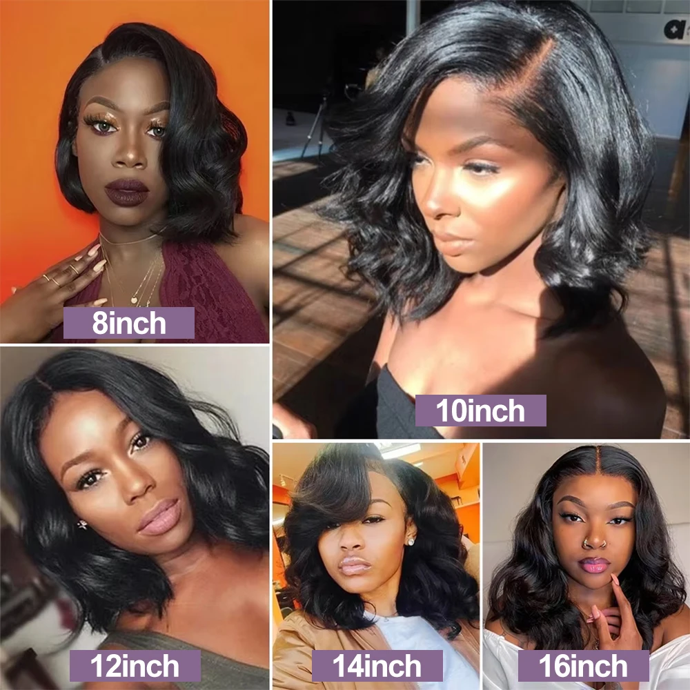 Bob Wig 13x4 Body Wave Glueless Wig Human Hair Brazilian Ready To Wear 7x5 Lace Frontal Wig Pre Cut No Glue For Women Preplucked Bob Wig 13x4 Body Wave Glueless Wig Human Hair Brazilian Ready To Wear 7x5 Lace Frontal Wig Pre Cut No Glue For Women Preplucked