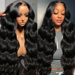 Body Wave Lace Front Human Hair Wig 30 40 Inches 200 Density Brazilian Remy 13x6 Transparent Hd Lace Frontal Wigs For Women