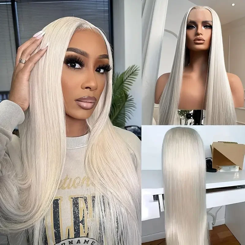 100% Vietnam Human Hair Straight Lace Front Wigs 613 Platinum Blonde Human Hair Transparent Lace Closure Frontal Wig Pre Plucked 100% Vietnam Human Hair Straight Lace Front Wigs 613 Platinum Blonde Human Hair Transparent Lace Closure Frontal Wig Pre Plucked