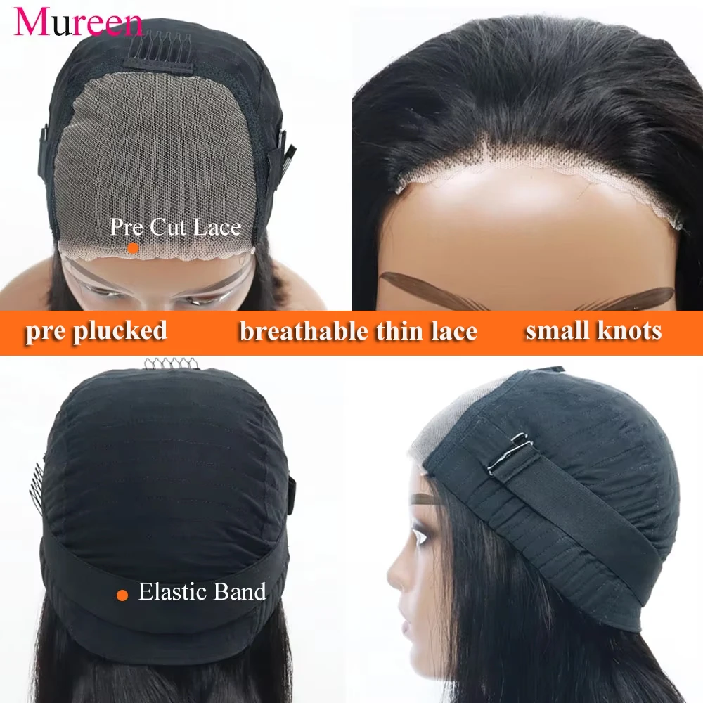 250% Density Straight Wear And Go Glueless Bob Wig For Women Ready To Go Human Hair Wigs 4x4 Lace Closure Wig Human Hair - Image 3