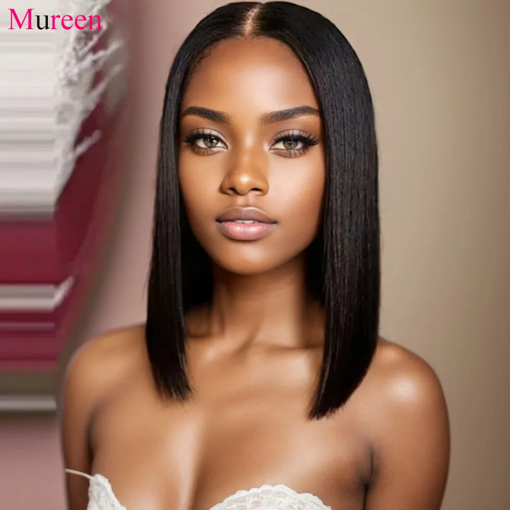 250% Density Straight Wear And Go Glueless Bob Wig For Women Ready To Go Human Hair Wigs 4x4 Lace Closure Wig Human Hair - Image 2