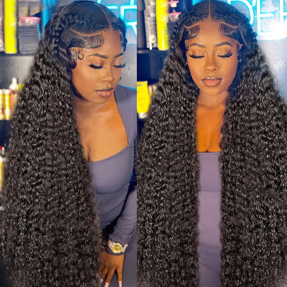 250 Density Invisible Strap 360 HD Full Lace Glueless Wig Deep Wave Frontal Wig Human Hair 30 Inch Water Wave Lace Front Wig 250 Density Invisible Strap 360 HD Full Lace Glueless Wig Deep Wave Frontal Wig Human Hair 30 Inch Water Wave Lace Front Wig
