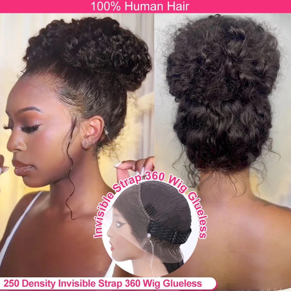 250 Density Invisible Strap 360 HD Full Lace Glueless Wig Deep Wave Frontal Wig Human Hair 30 Inch Water Wave Lace Front Wig 250 Density Invisible Strap 360 HD Full Lace Glueless Wig Deep Wave Frontal Wig Human Hair 30 Inch Water Wave Lace Front Wig