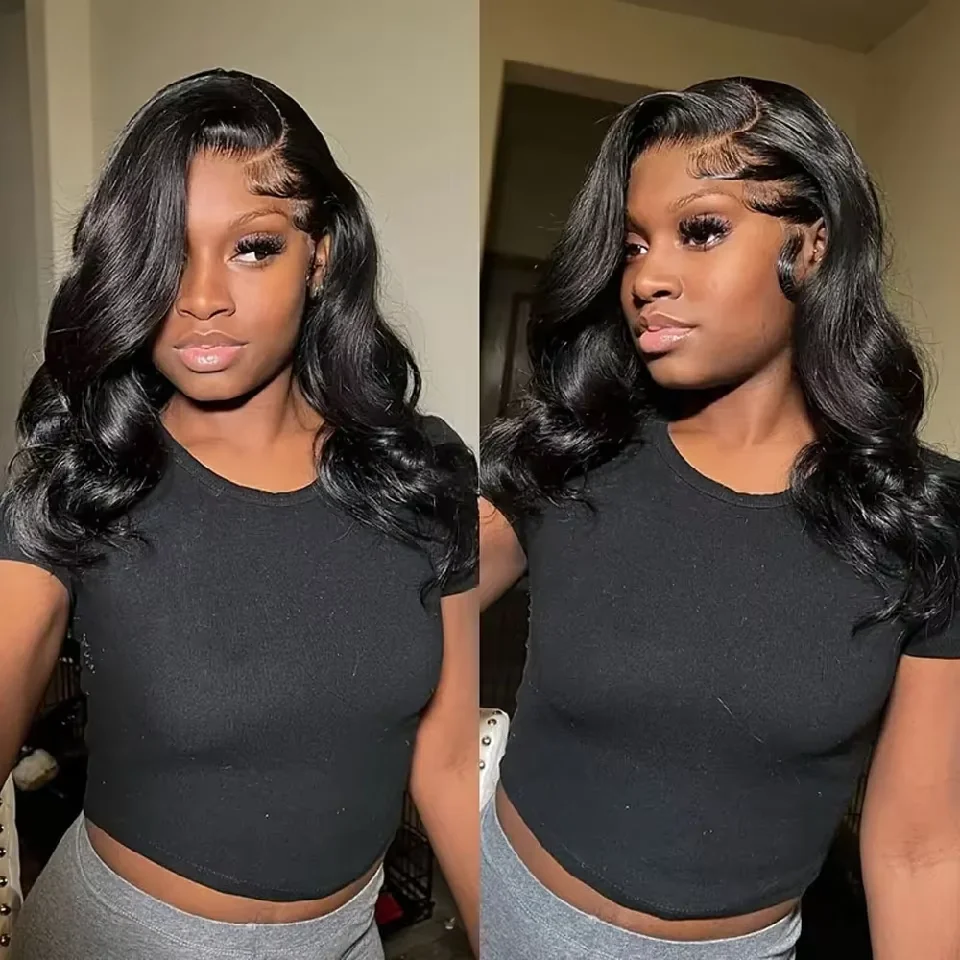 250% Body Wave HD Lace Frontal Wig Short Bob Wig Human Hair Glueless Human Hair Wavy 13x4 Transparent Lace Front Wigs For Women 250% Body Wave HD Lace Frontal Wig Short Bob Wig Human Hair Glueless Human Hair Wavy 13x4 Transparent Lace Front Wigs For Women