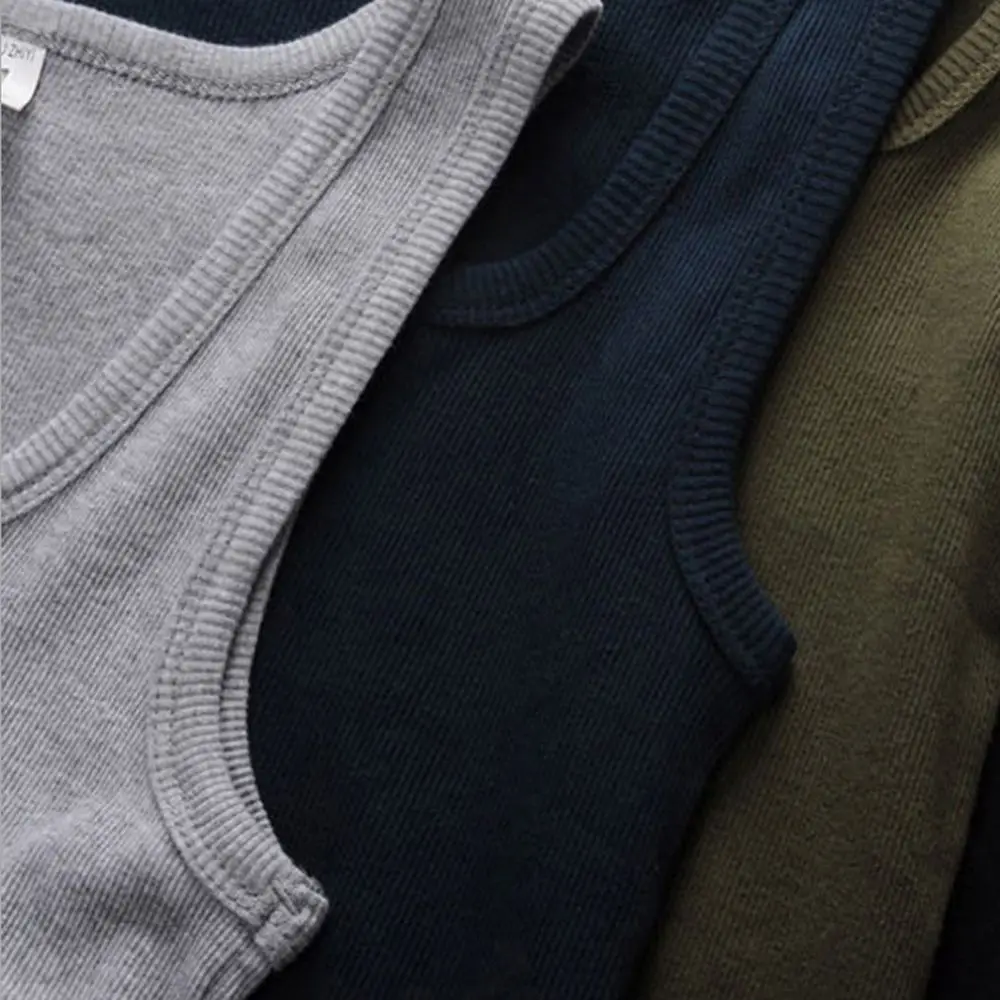 Hot Sale Summer Male clothes Women Basic Elastic tank top Pure Cotton Sleeveless Men's t-shirt Bodybuilding Fitness T-shirt - Image 3