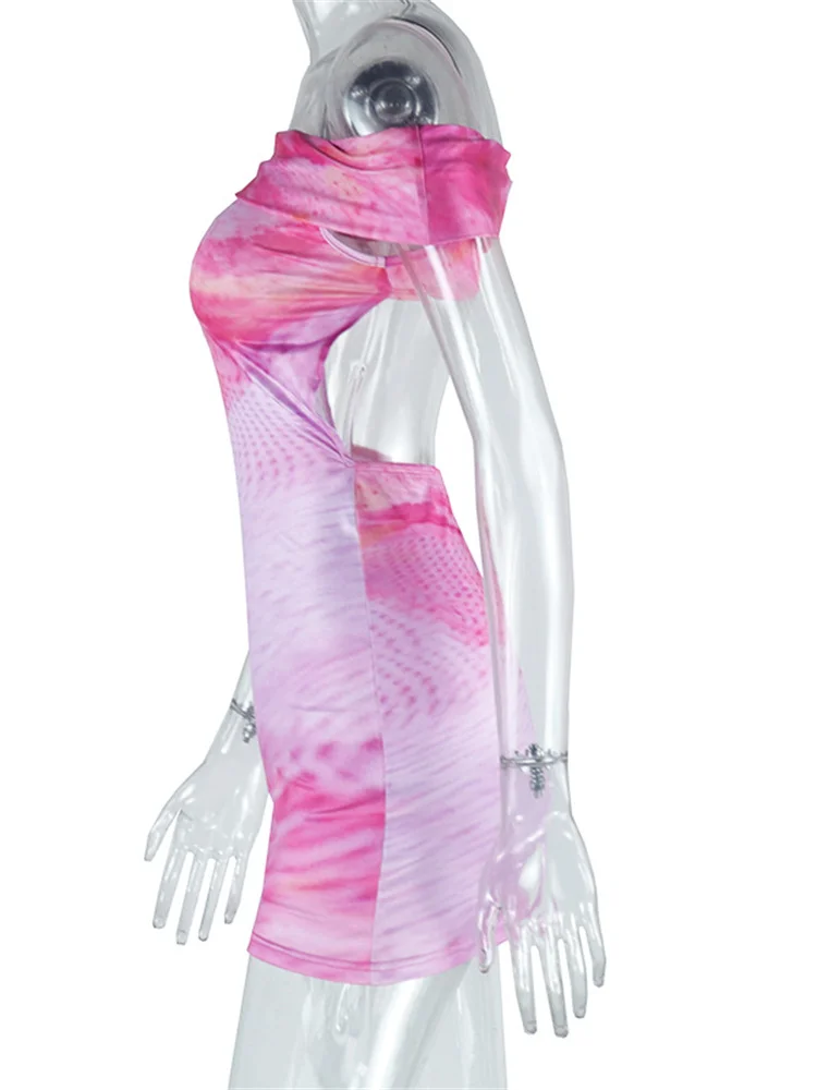 kliou Gradient Hollow Out Women Mini Dress Trend Slash Neck Body-shaping Backless Irregular Frock Female Attractive Party Wear kliou Gradient Hollow Out Women Mini Dress Trend Slash Neck Body-shaping Backless Irregular Frock Female Attractive Party Wear