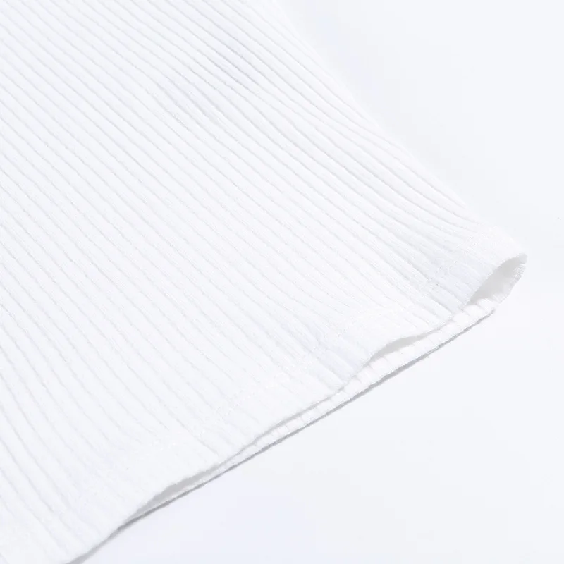 New Fashion Slim Fit Zipper T-shirt Women Female Bustier Corset Tops High Neck Women Crop Top Tee Solid Shirt White