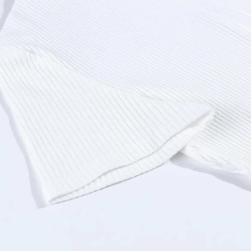 New Fashion Slim Fit Zipper T-shirt Women Female Bustier Corset Tops High Neck Women Crop Top Tee Solid Shirt White