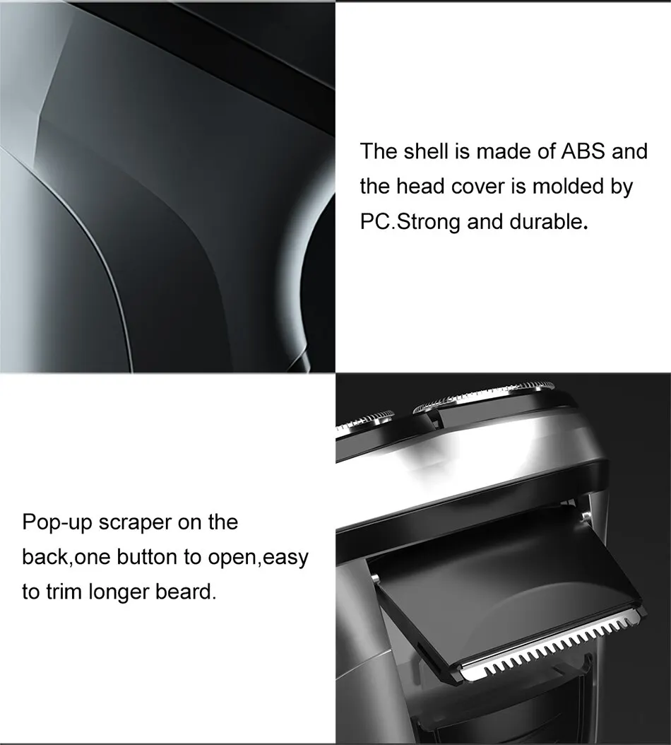 ENCHEN Blackstone Electrical Rotary Shaver for Men 3D Floating Blade Washable Type-C USB Rechargeable Shaving Beard Machine ENCHEN Blackstone Electrical Rotary Shaver for Men 3D Floating Blade Washable Type-C USB Rechargeable Shaving Beard Machine