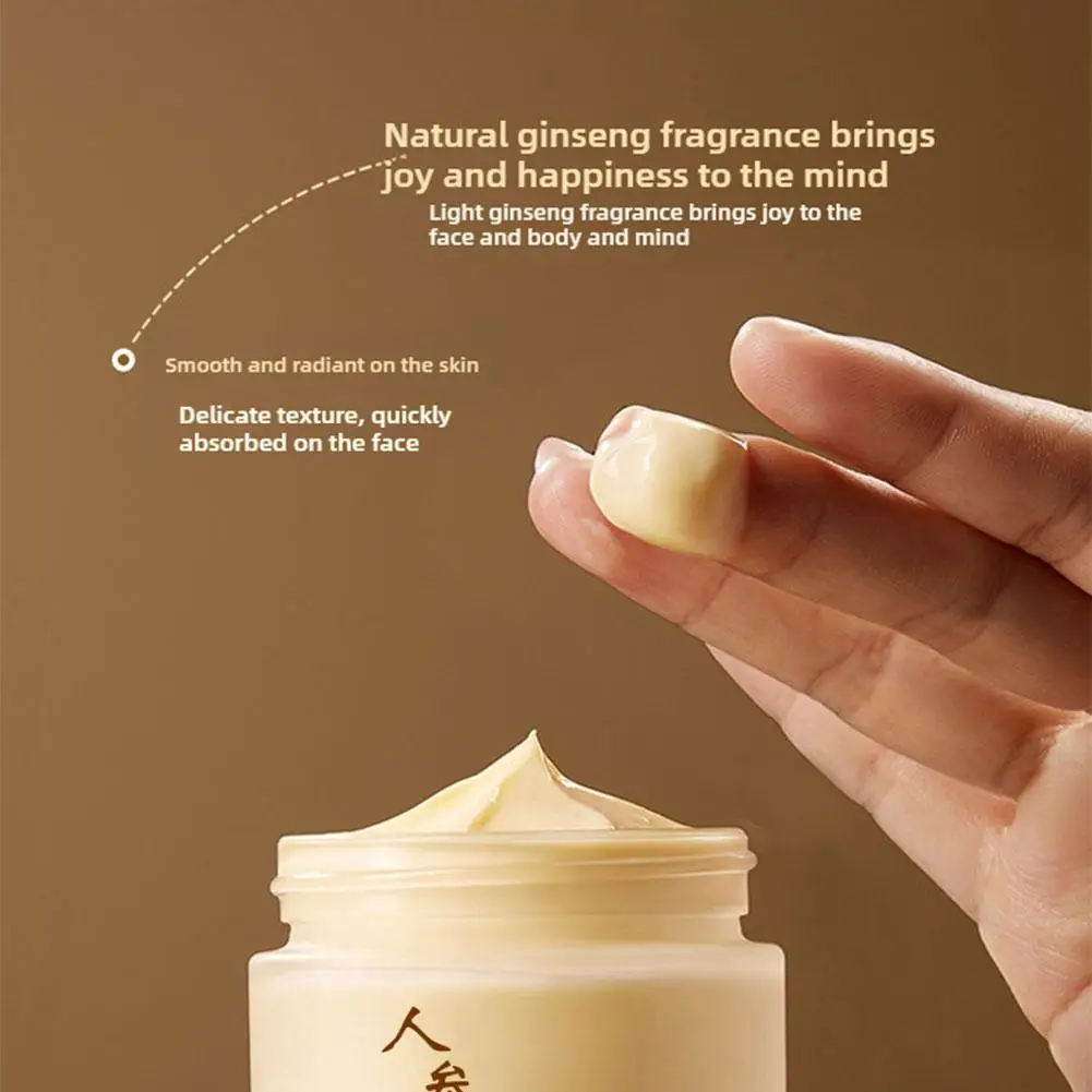 Ginseng Face Cream Anti-wrinkle Moisturizing Smoothing Ginseng Serum Anti Aging Reduce Fine Lines Moisturizer Skin Care 60g - Image 3