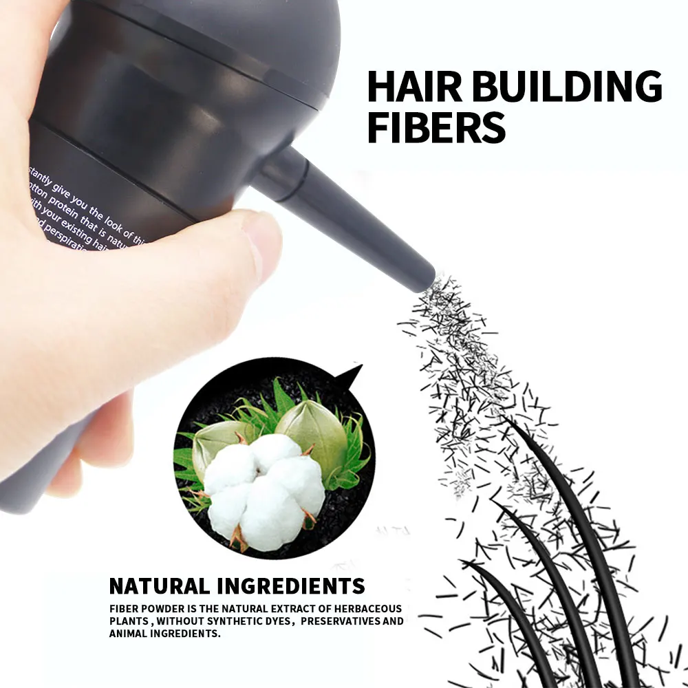 "BUNEE Hair Fiber Set 15g: Men's natural hair-dense fibers for balding areas, fills part lines, includes 15g fiber powder - Image 5
