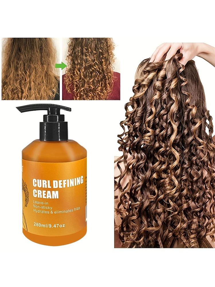 GZE CURL DEFINING CREAM with Argan Oil for Wavy and Curly Hair Hair Moisturizer and Deep Conditioning for Shine and Bounce