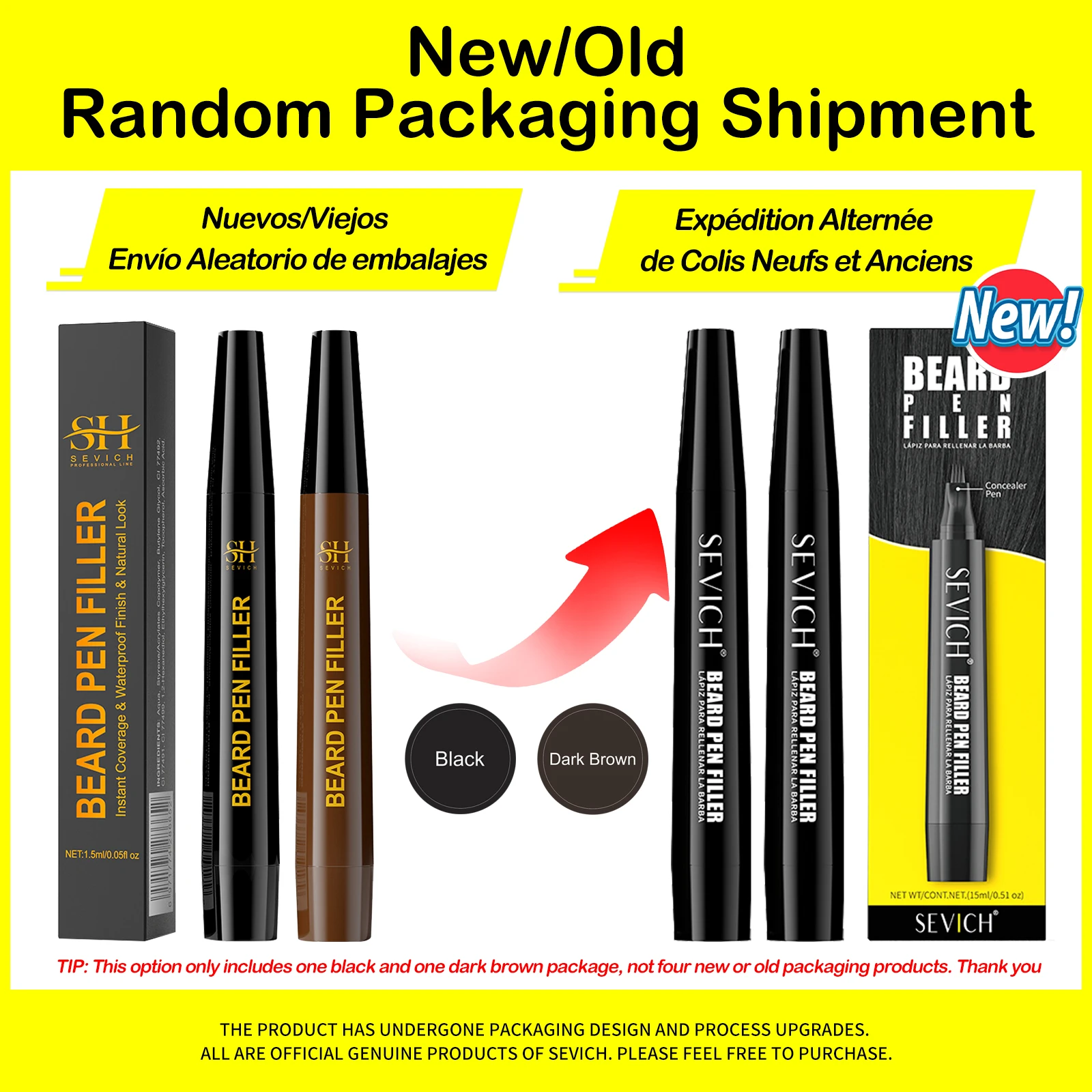 Waterproof Beard Pen Filler Men Moustache Coloring Pen Beard Coloring Filling Enhancer Black Fiber Hair Beard Stuffing Pen Tool