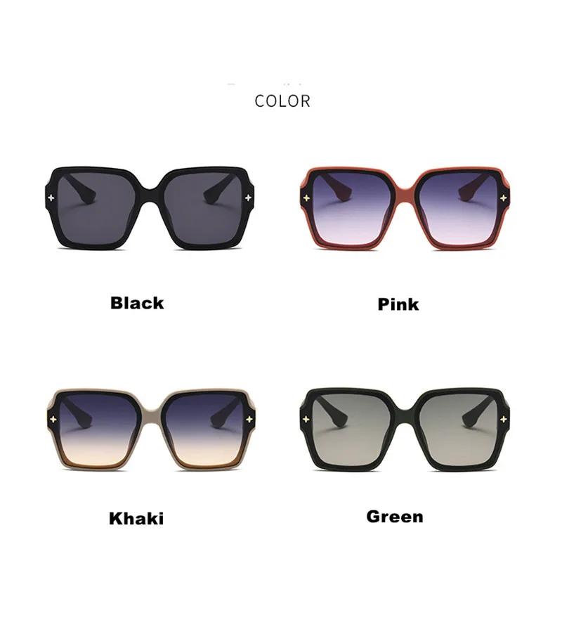 New fashion square frame sunglasses for women luxury sunglasses UV protection large frame all-match glasses(DS-8052-1)