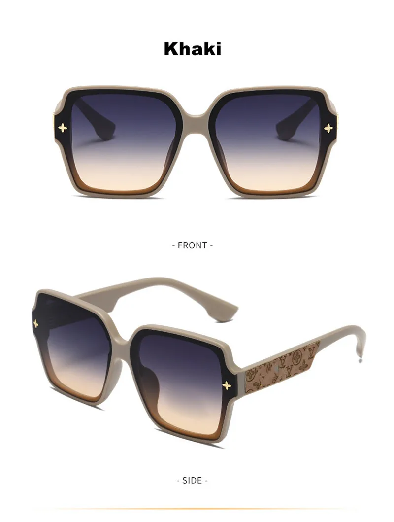 New fashion square frame sunglasses for women luxury sunglasses UV protection large frame all-match glasses(DS-8052-1)