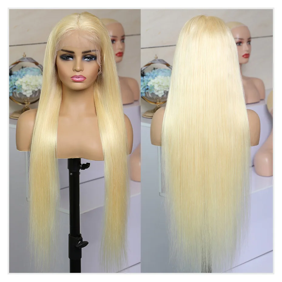 13x4 13x6 360 HD Transparent 613 Honey Blonde Color Lace Front Human Hair Wigs for Women Raw Brazilian Straight Lace Frontal Wig 13x4 13x6 360 HD Transparent 613 Honey Blonde Color Lace Front Human Hair Wigs for Women Raw Brazilian Straight Lace Frontal Wig