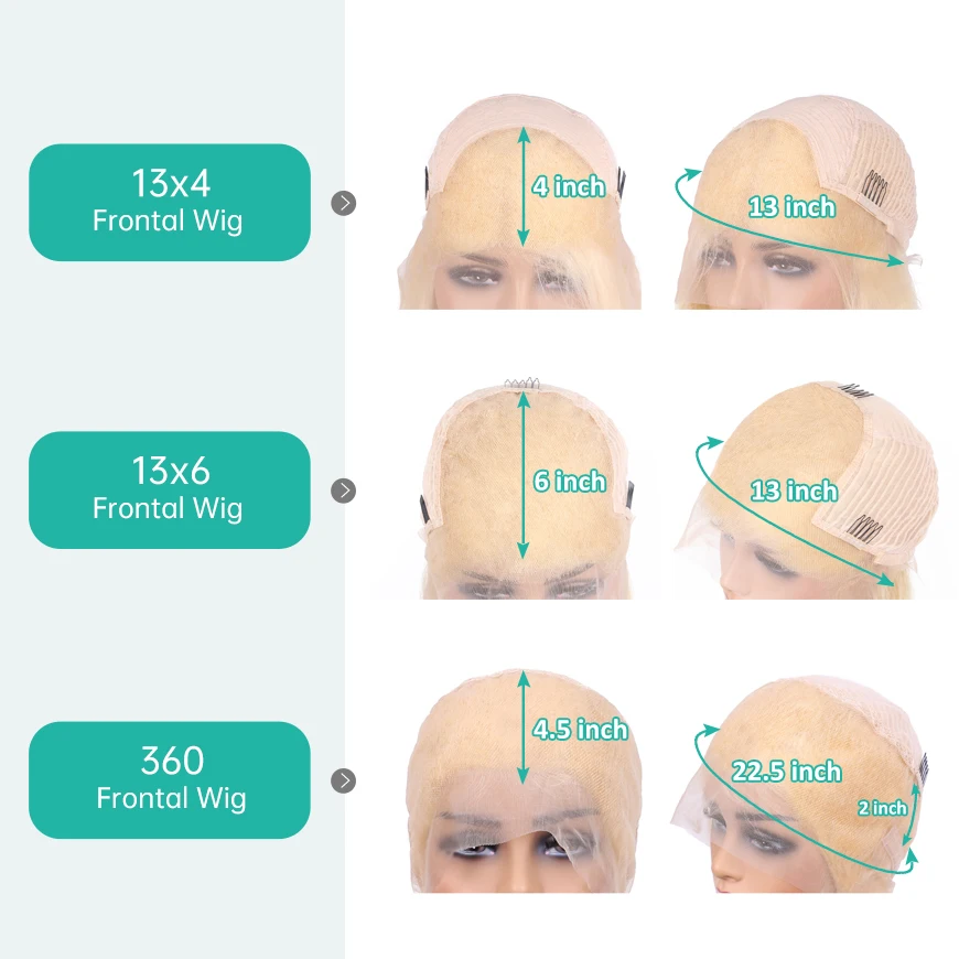 13x4 13x6 360 HD Transparent 613 Honey Blonde Color Lace Front Human Hair Wigs for Women Raw Brazilian Straight Lace Frontal Wig - Image 6